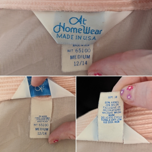 Vintage 1980s At Homewear Pink Lingerie Robe - Picture 12 of 13